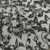 ژاکارد دانتل بهاره طرح گل پیچ رنگ مشکی